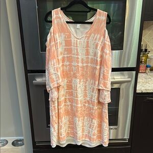 Cato Orange Sleeveless Cold‎ Shoulder Sundress